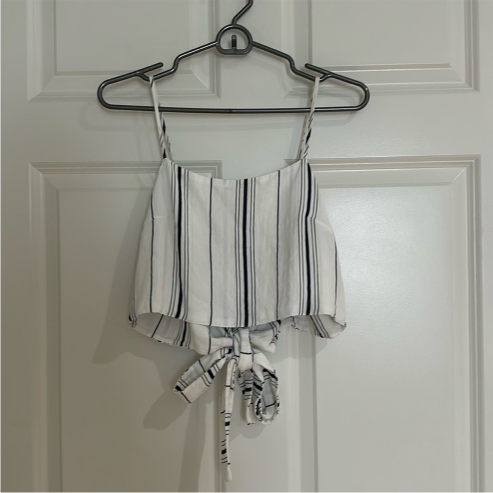 John galt tie back crop top